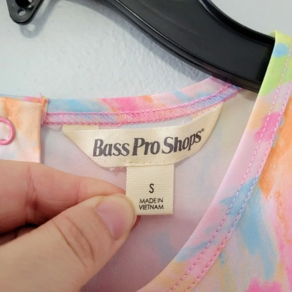 Bass Pro Shops Girls Performance Dress Size S‎ Neon Tie Dye